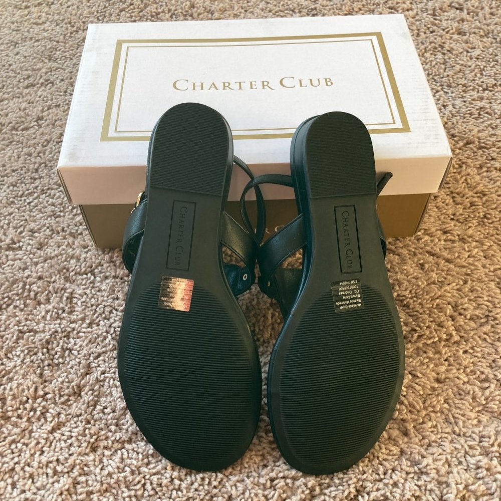 NIB Black Thong Sandals - Picture 8 of 8
